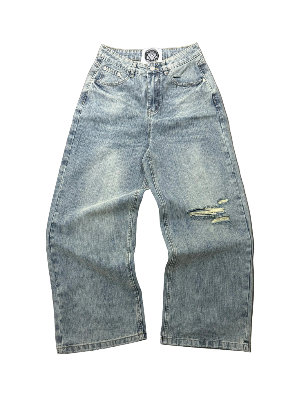 THIRD WORLD DISTRESSED DENIM JEANS
