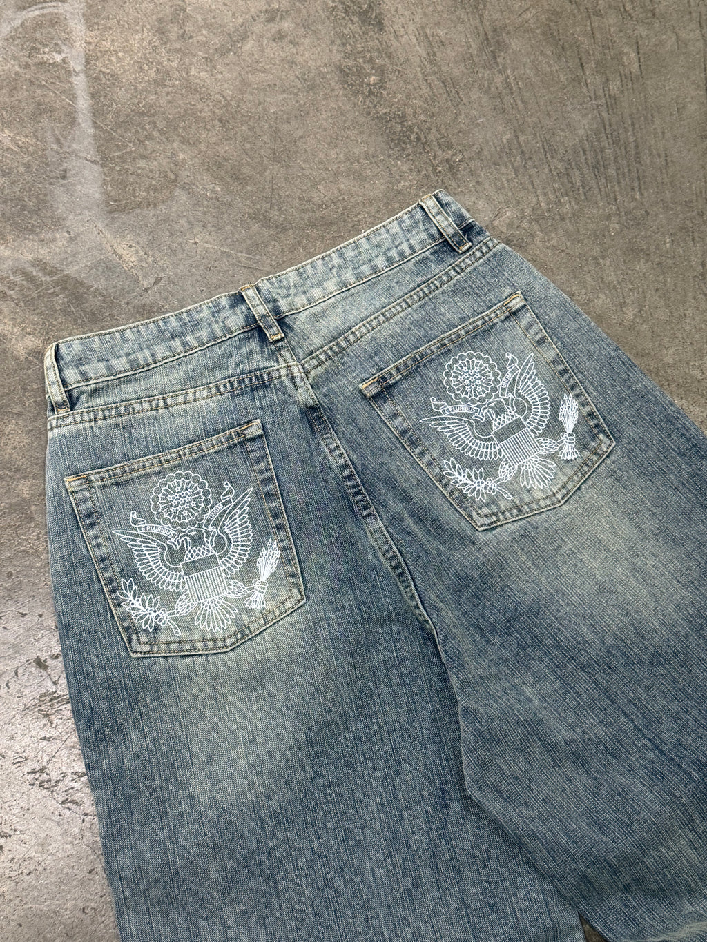 THIRD WORLD DISTRESSED DENIM JEANS