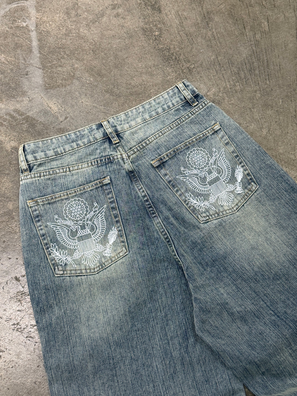 THIRD WORLD DISTRESSED DENIM JEANS